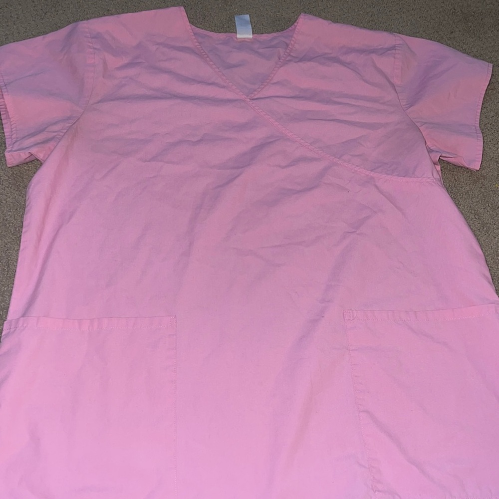 Pink scrub top